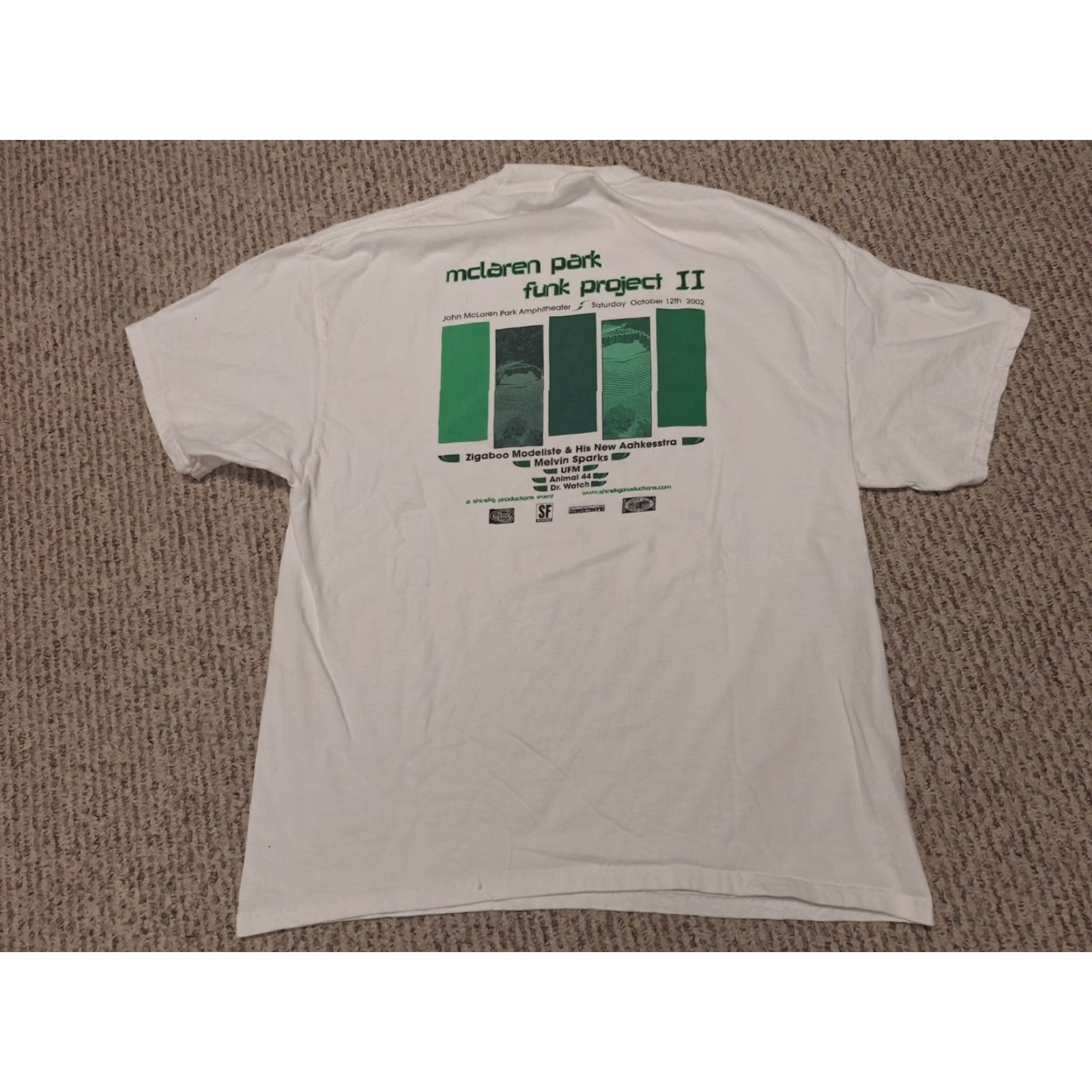 Vintage VINTAGE Jerry Garcia McLaren Funk Project Park San Francisco CA Shirt XL Mens White Cotton T-Shirt Size US XL / EU 56 / 4 - 2 Thumbnail