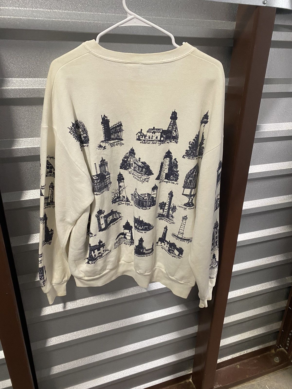 Jerzees × Vintage 1980’s Lighthouse AOP Swearshirt Size US XL / EU 56 / 4 - 2 Thumbnail