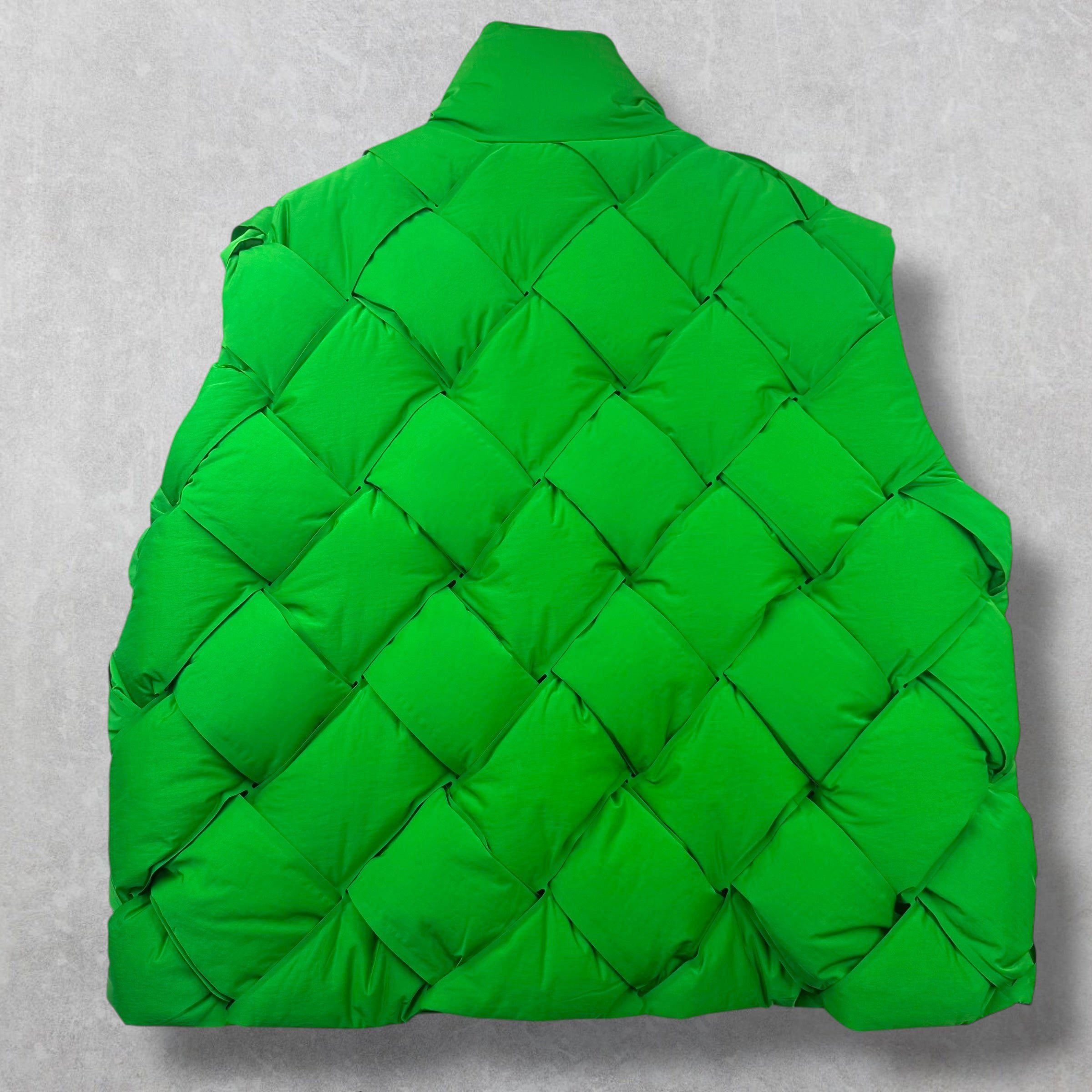 Bottega Veneta Bottega Veneta Nylon Intrecciato Weave Green Puffer Vest XL Size US XL / EU 56 / 4 - 2 Thumbnail