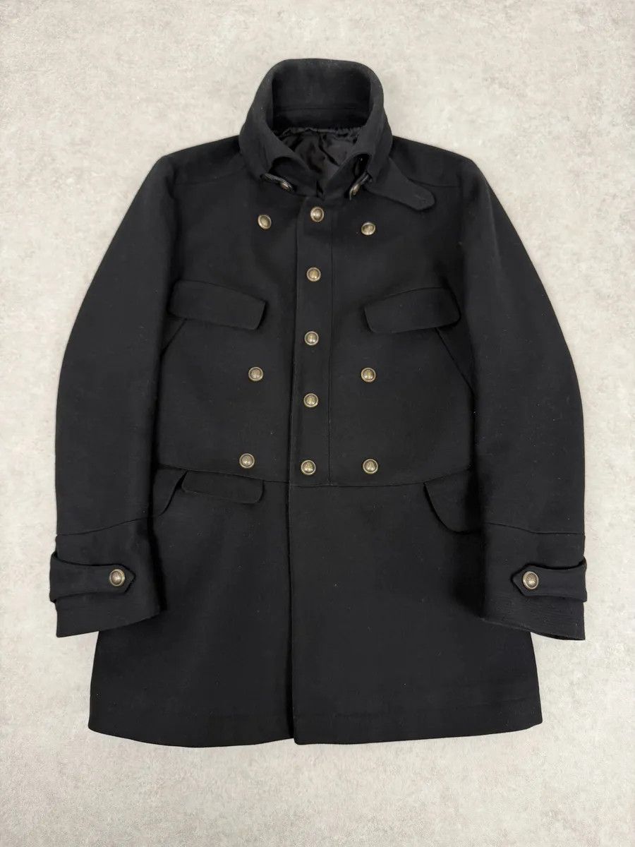 AW2008 Gucci Black Buttoned Classy Trench Coat