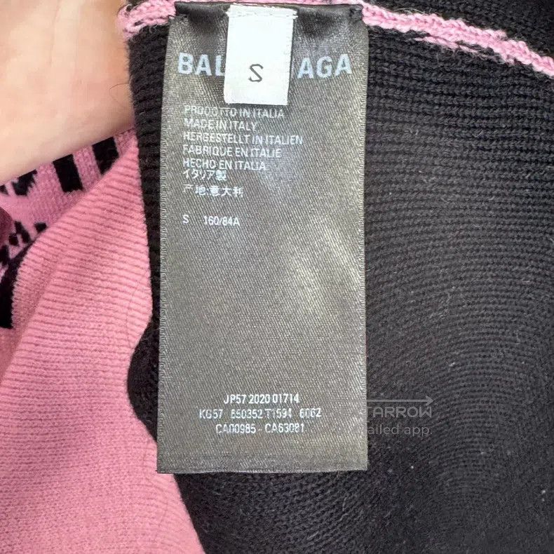 Balenciaga Balenciaga Seven Languages Pink Sweater Size US L / EU 52-54 / 3 - 2 Thumbnail