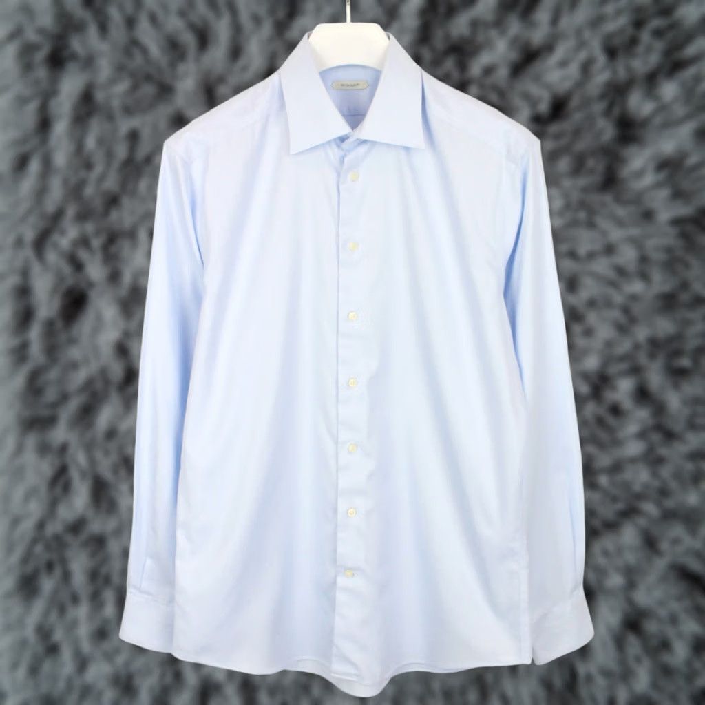 Suitsupply SUITSUPPLY Formal Shirt Men's 41 / 16 Slim Fit Cutaway Collar Blue Button Size 42R - 1 Thumbnail