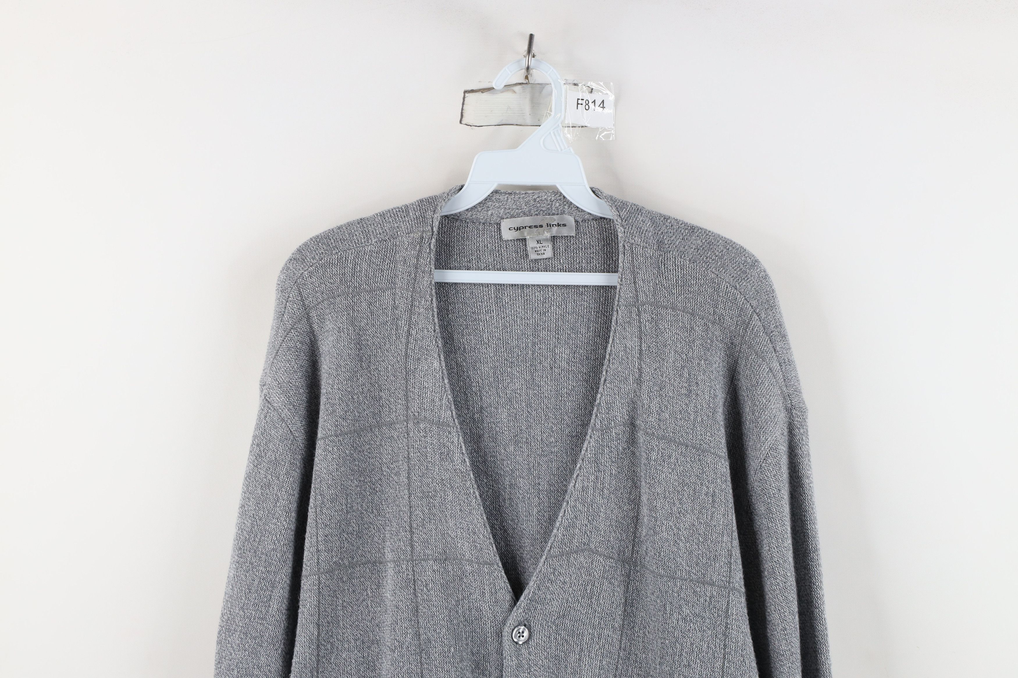 Vintage Vintage 90s Streetwear Knit Button Cardigan Sweater Gray Size US XL / EU 56 / 4 - 2 Thumbnail