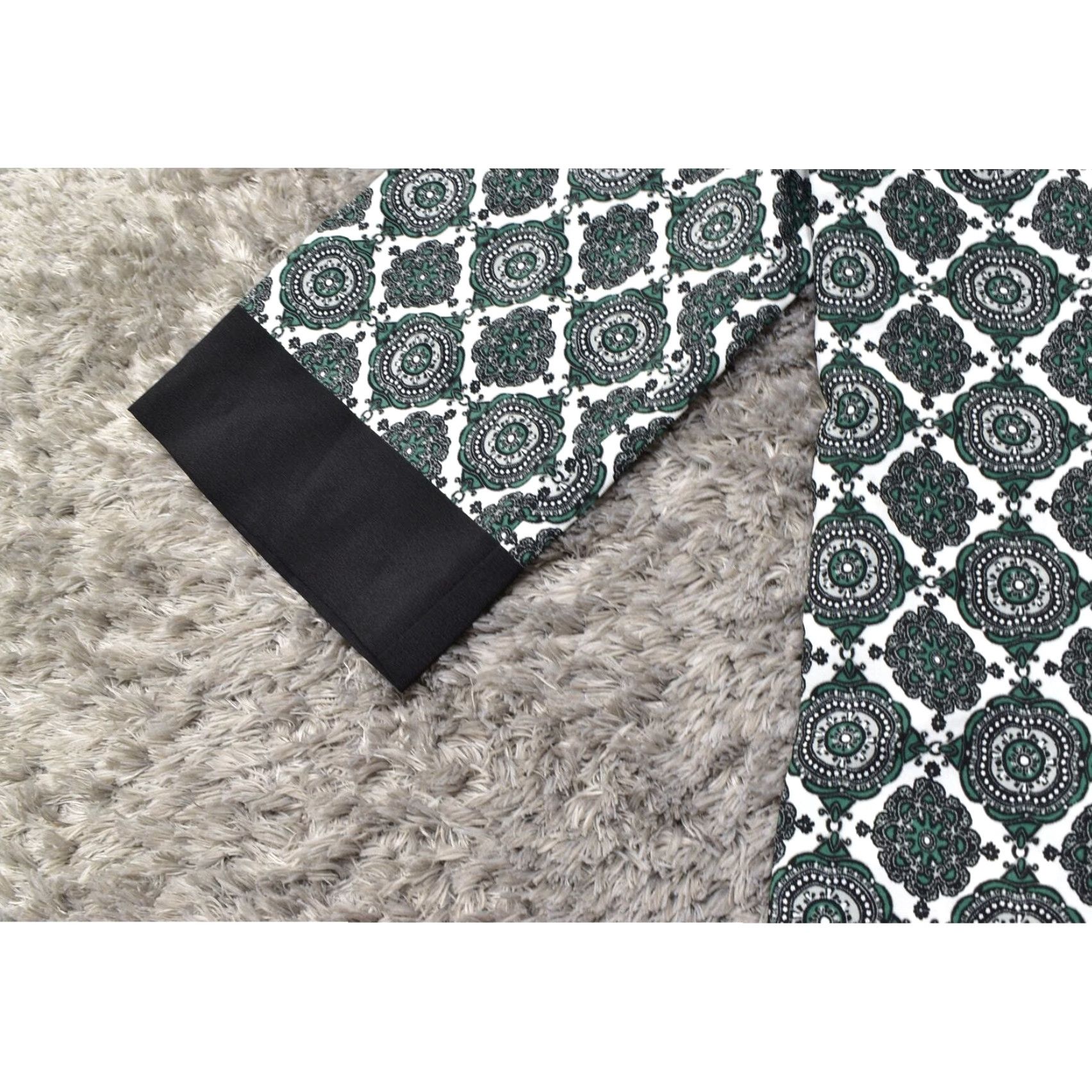Loft Loft Green Geometric Crew Neck 3/4 Sleeve Polyester Blouse Size M NWT Size M / US 6-8 / IT 42-44 - 6 Thumbnail