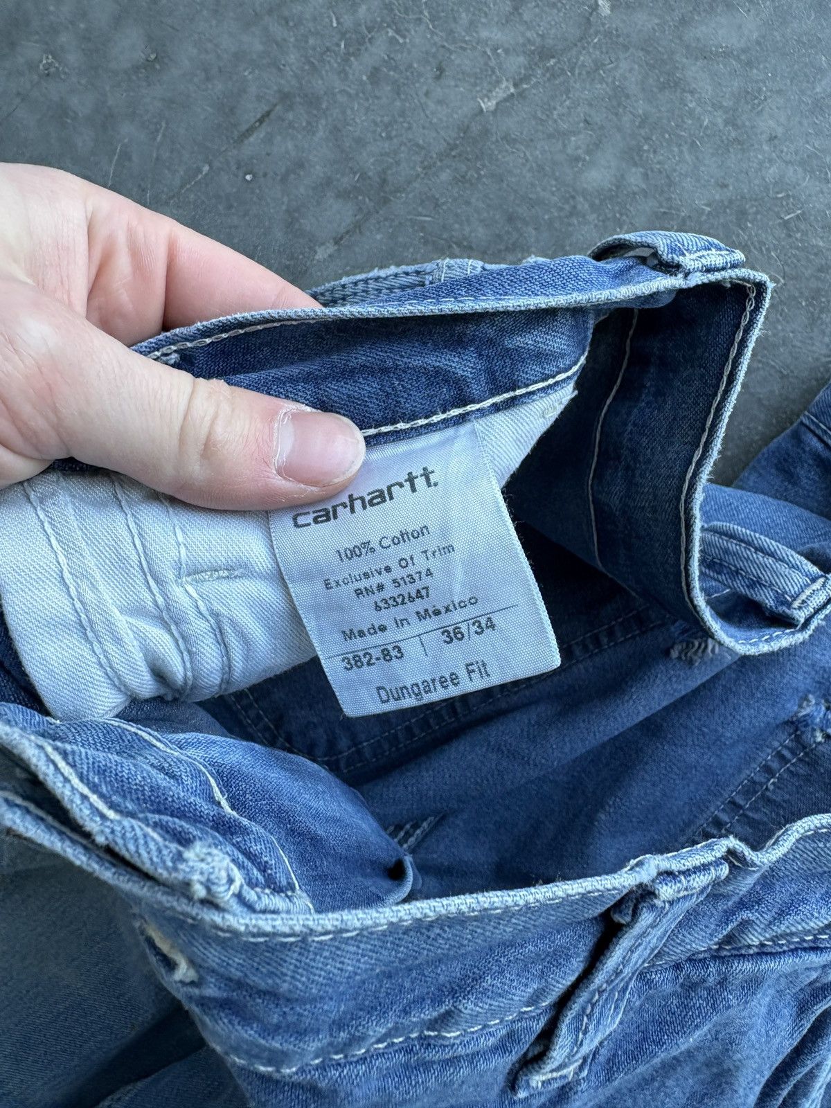 Carhartt Vintage Y2K Carhartt Carpenter Jeans 36x34 Thrashed Faded Size US 36 / EU 52 - 7 Thumbnail