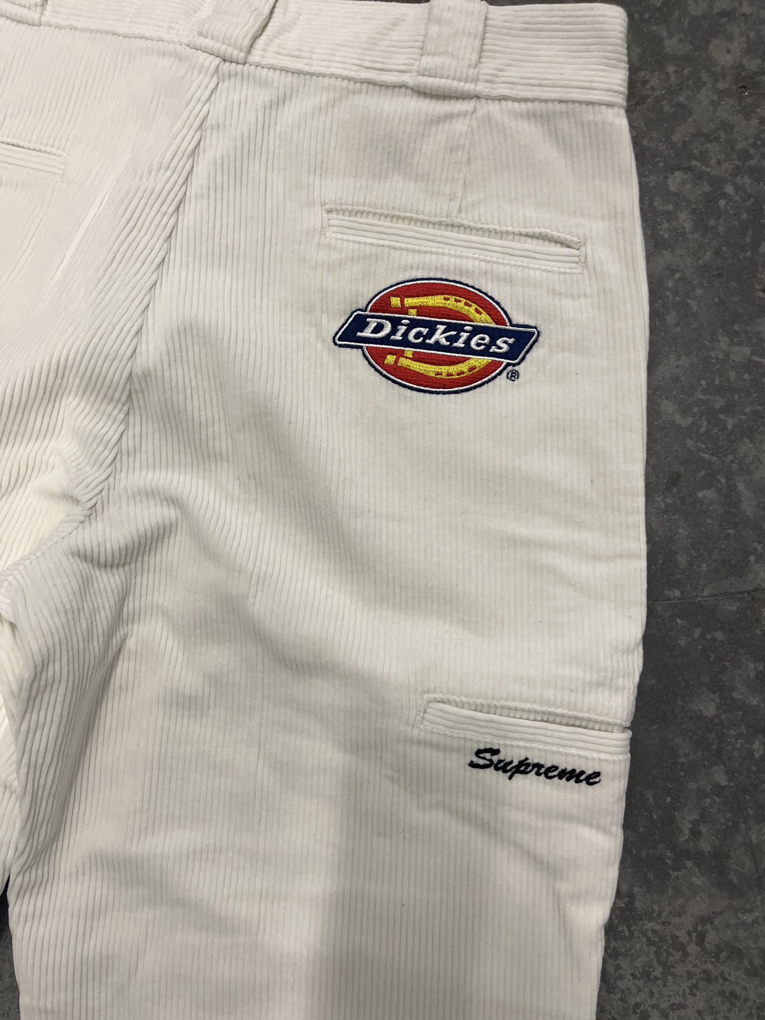 Dickies × Supreme Supreme x Dickies Double knee Corduroy Work Pant 34 White Size US 34 / EU 50 - 3 Thumbnail