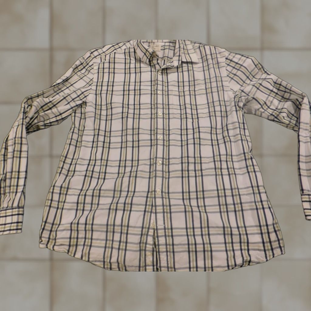 Old Navy Old Navy Shirt Men's Large White Button-Down Knit Long Sleeve Collared Slim Pocketed Regular Button-Up Size US L / EU 52-54 / 3 - 1 Thumbnail