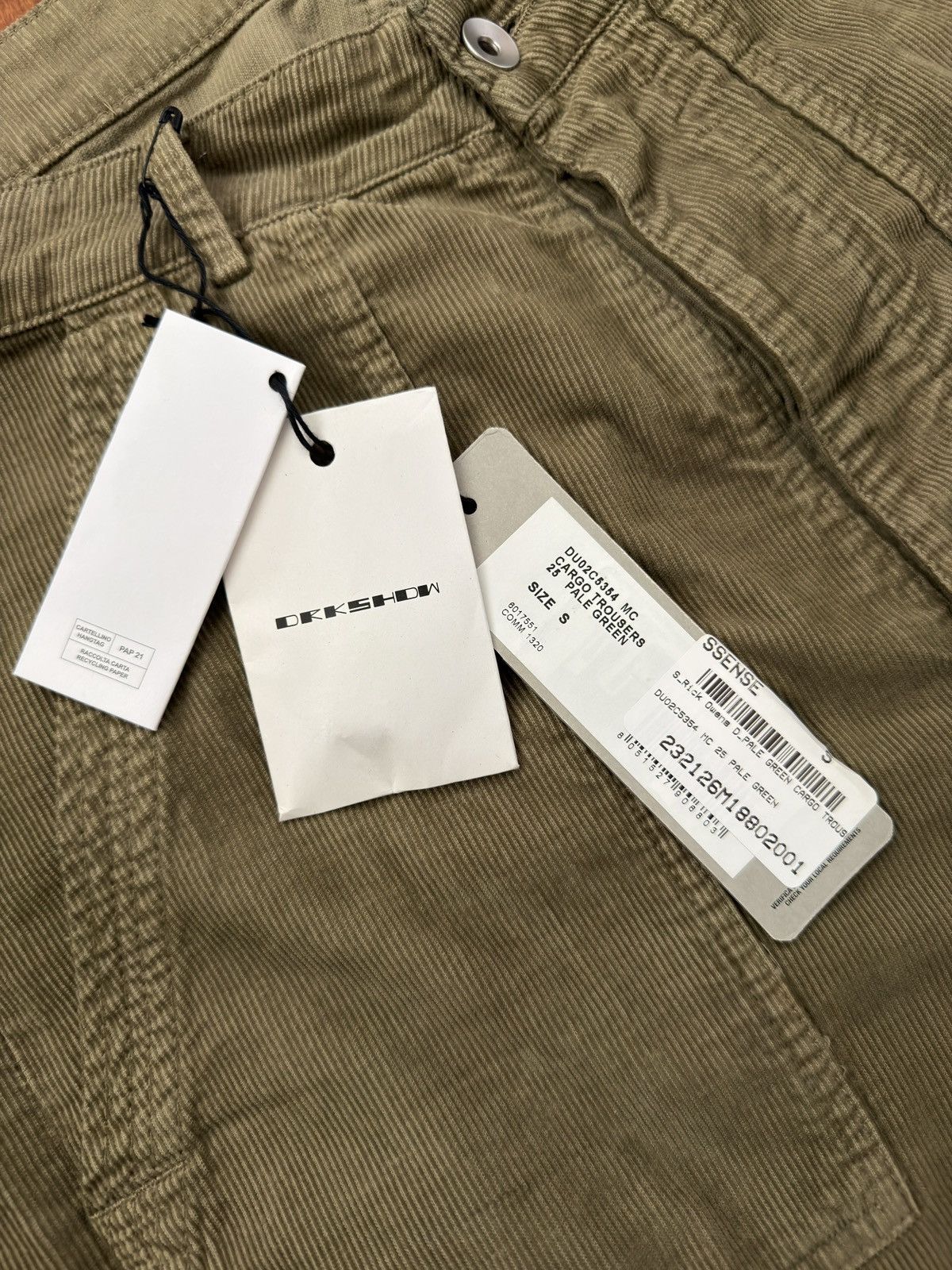 Rick Owens Rick Owens Brown Cargo Corduroy Pants Size US 32 / EU 48 - 6 Thumbnail