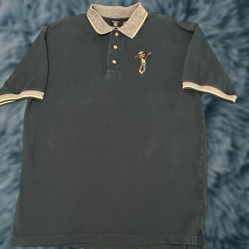 Vintage VINTAGE Warner Bros Daffy Duck Polo Shirt Golf Mens M Green 90s VTG 1998 Cartoon Shirt Size US M / EU 48-50 / 2 - 1 Thumbnail