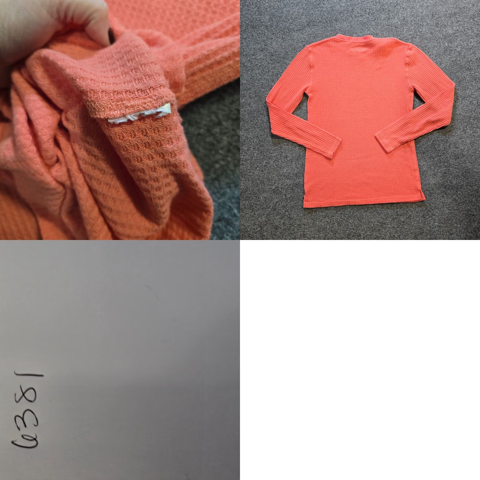 CLOT Standard Cloth Top Womens Size Small Orange Thermal Waffle Knit Capsule Casual Size S / US 4 / IT 40 - 8 Thumbnail
