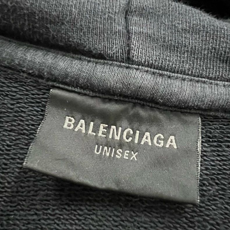 Balenciaga Balenciaga Black logo hoodie with graffiti on the back Size US XL / EU 56 / 4 - 4 Thumbnail
