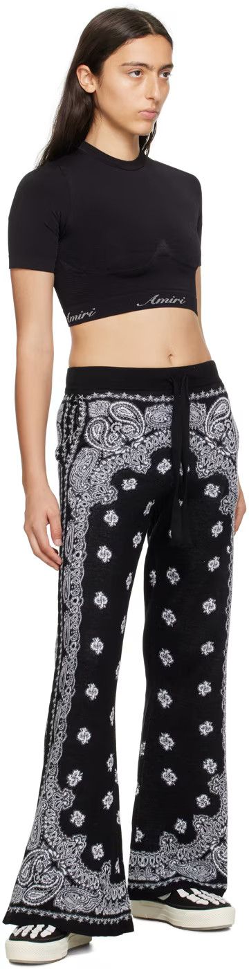 Amiri o1w1db10125 Bandana Lounge Pant in Black/White Size 27" / US 4 / IT 40 - 3 Thumbnail