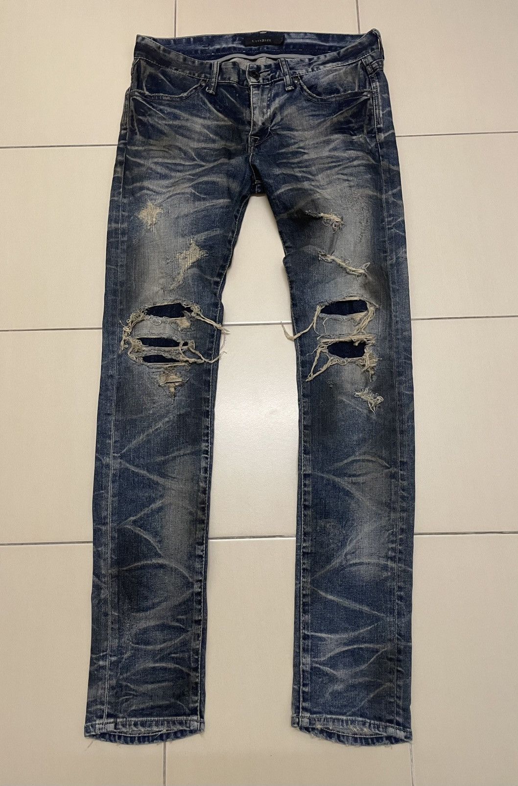 CIVARIZE Civarize Distressed Japanese Punk Visual Kei Jeans Size US 31 - 1 Thumbnail