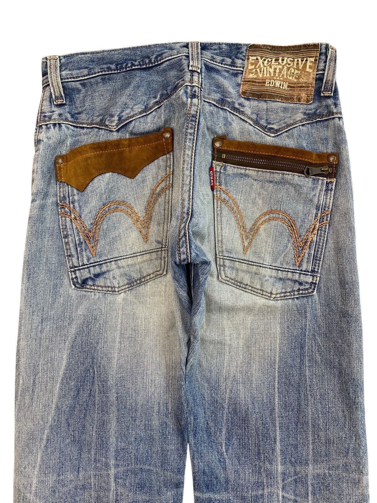 Edwin Edwin Vintage Faded Wash Distressed Style Loose Jeans Size US 32 / EU 48 - 4 Thumbnail