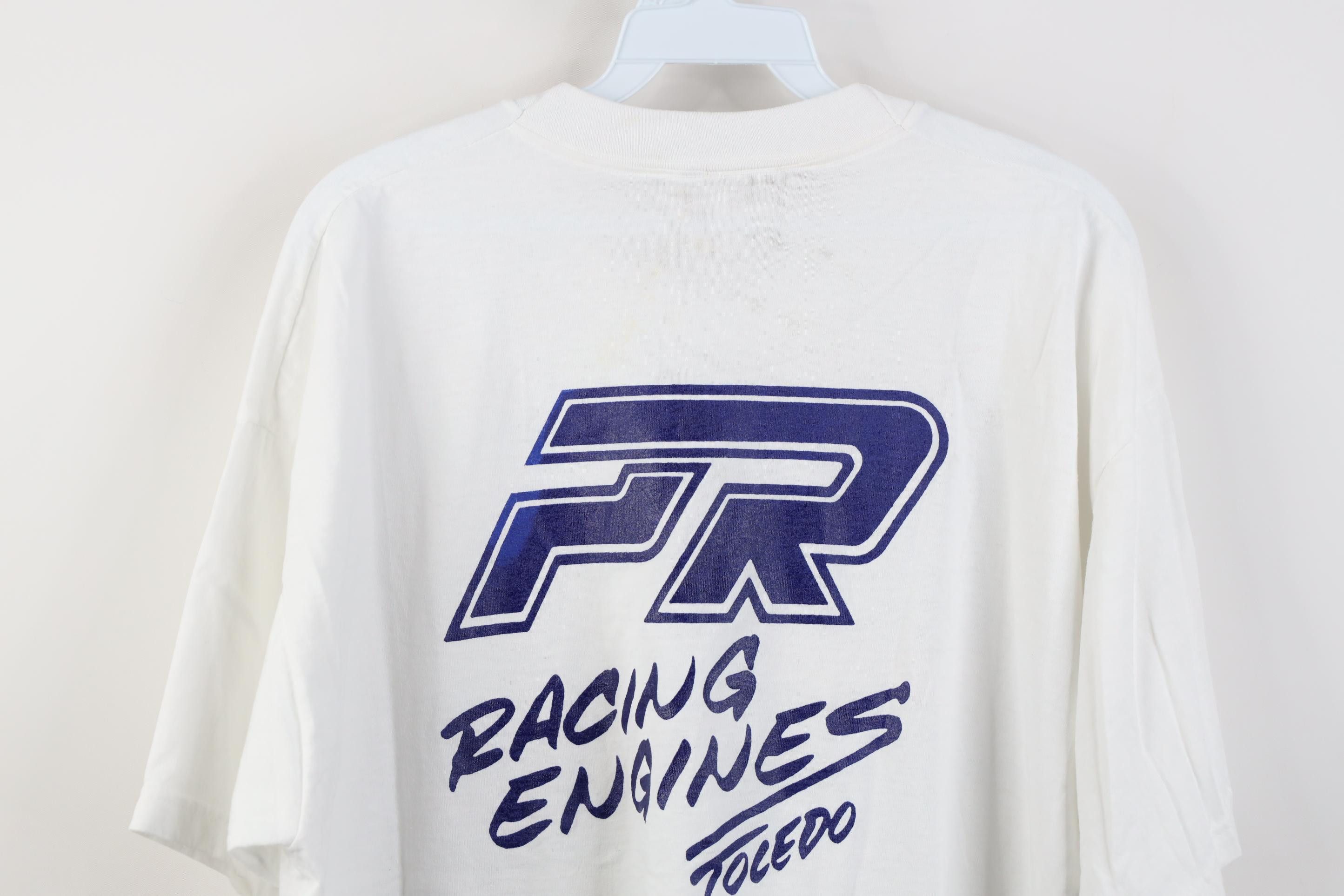 Vintage Vintage 90s Y2K PR Racing Engines Toledo Motorcycle T-Shirt Size US XL / EU 56 / 4 - 16 Thumbnail