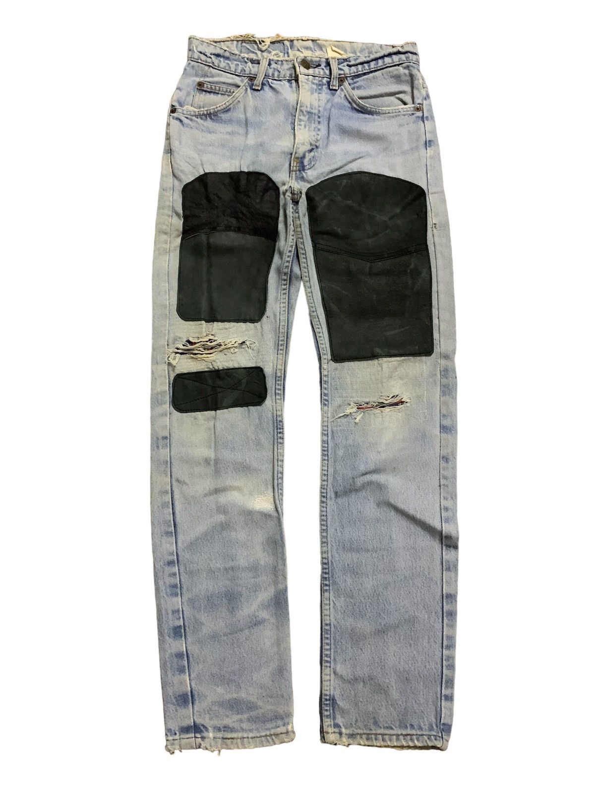 Handmade 🔥Vintage Levi’s 505 Oren Tab Handmade Patchwork Leather Size US 28 / EU 44 - 1 Thumbnail