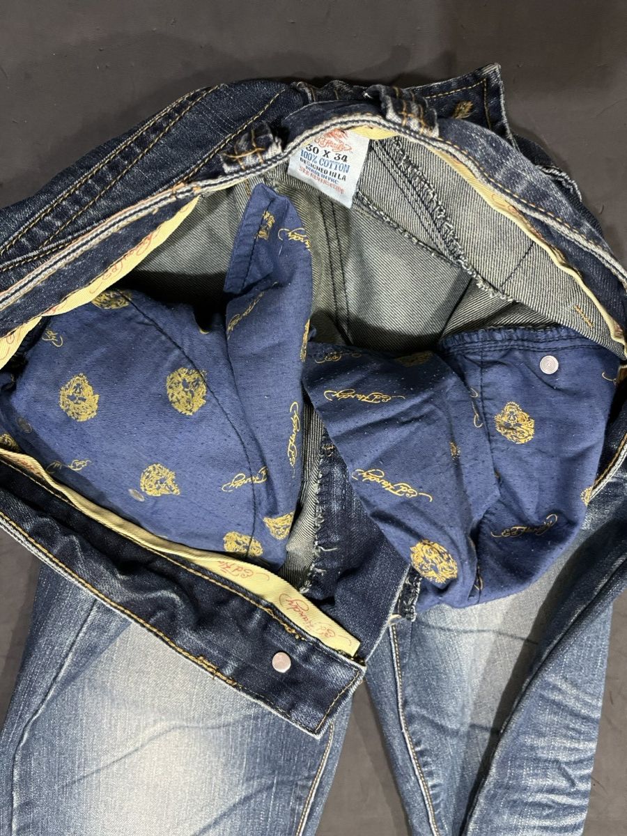 Christian Audigier 💸BINDINGOFFER💸Ed hardy koi embrioded Size US 30 / EU 46 - 5 Thumbnail
