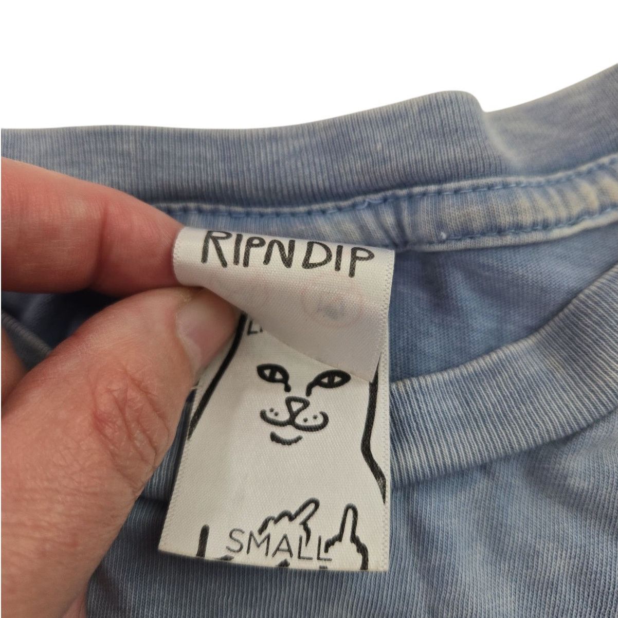 RIPNDIP RipNDip | Light Blue Man on Fire T-shirt | Size Small Size US S / EU 44-46 / 1 - 2 Thumbnail