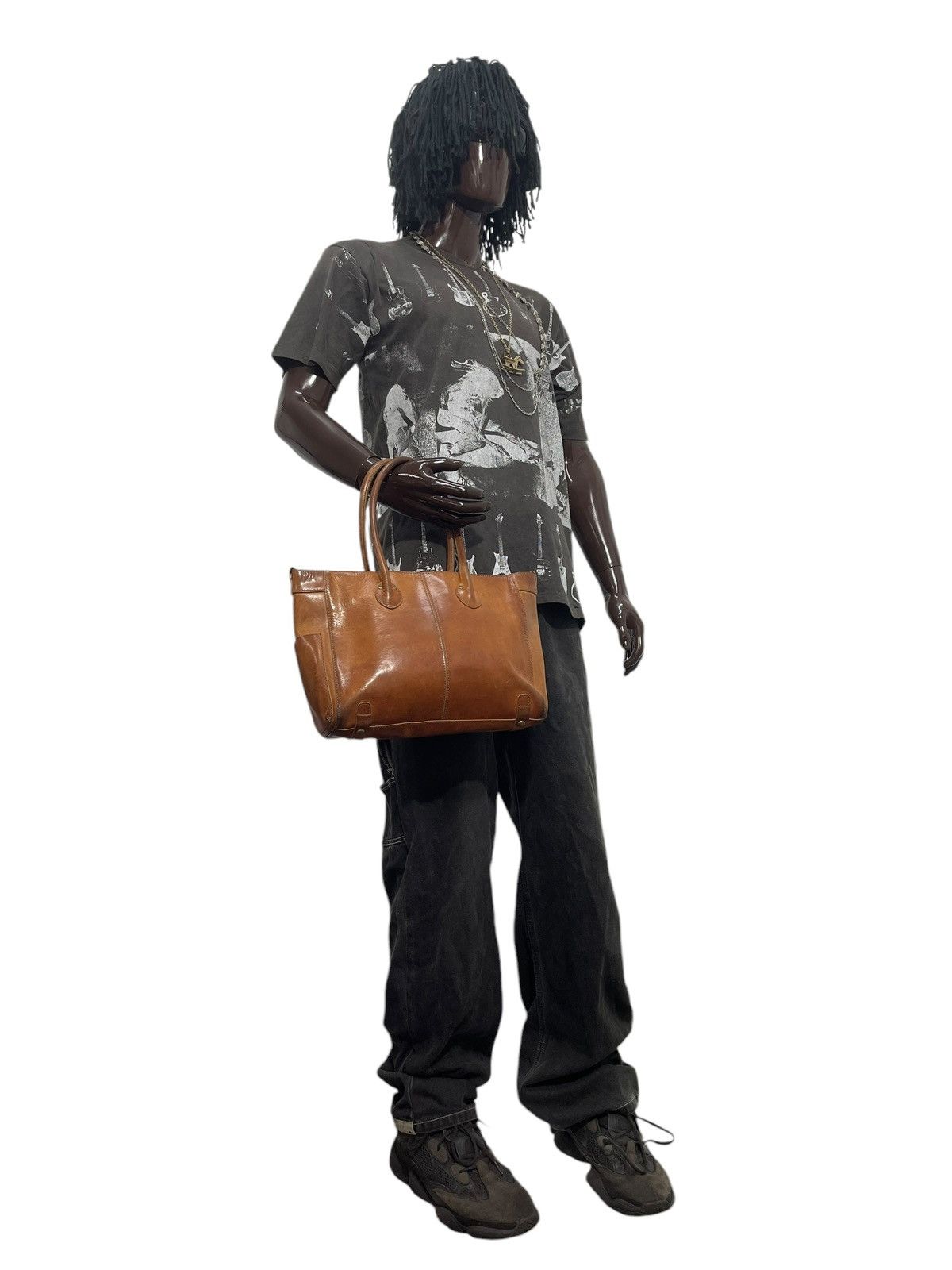 Japanese Brand Full Leather Patina Le Midi Tote Shoulder Bag 1🟩2 Size ONE SIZE - 4 Thumbnail