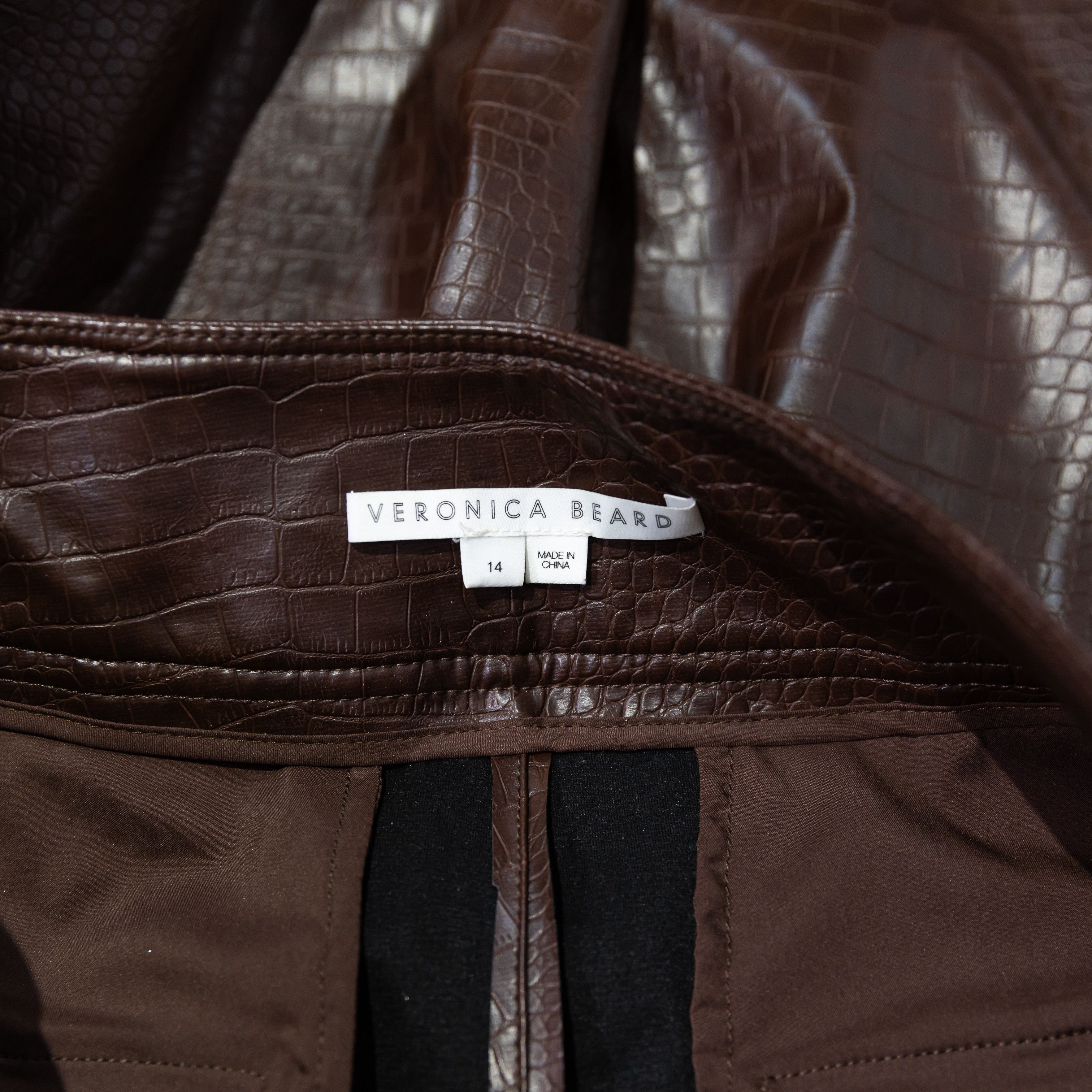 Veronica Beard Veronica Beard Carabella Faux Vegan Leather Size 36" / US 14 / IT 50 - 2 Thumbnail