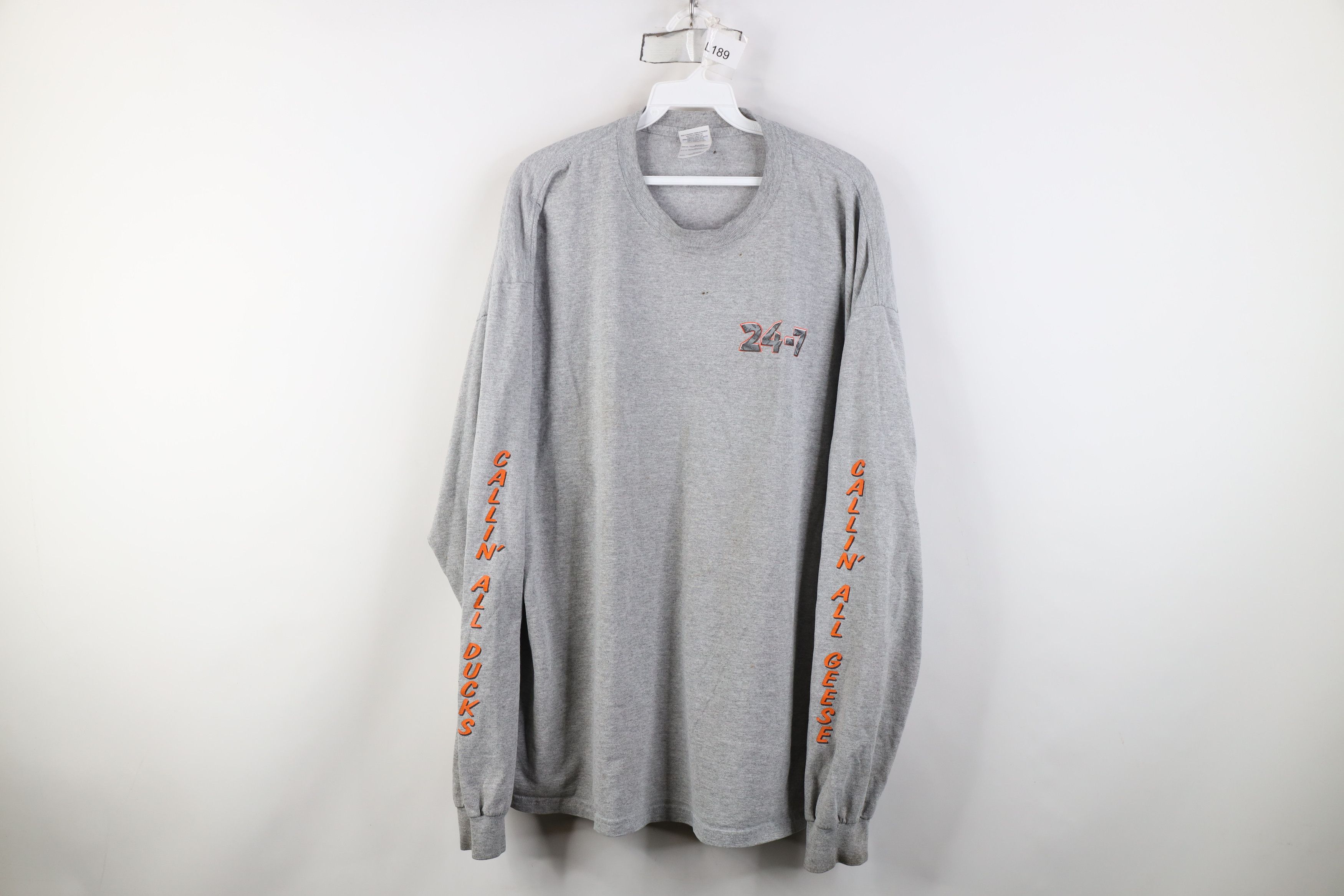 Vintage Vintage 90s Y2K Calls Hunting Geese Duck Long Sleeve T-Shirt Size US XXL / EU 58 / 5 - 1 Thumbnail