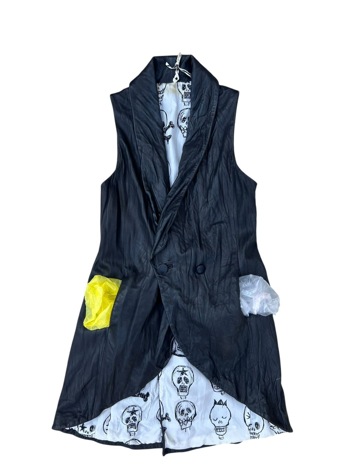 Bajra × Vintage Vintage Bajra Japan Patina Sheepskin Leather Long Vest Size US XS / EU 42 / 0 - 1 Thumbnail