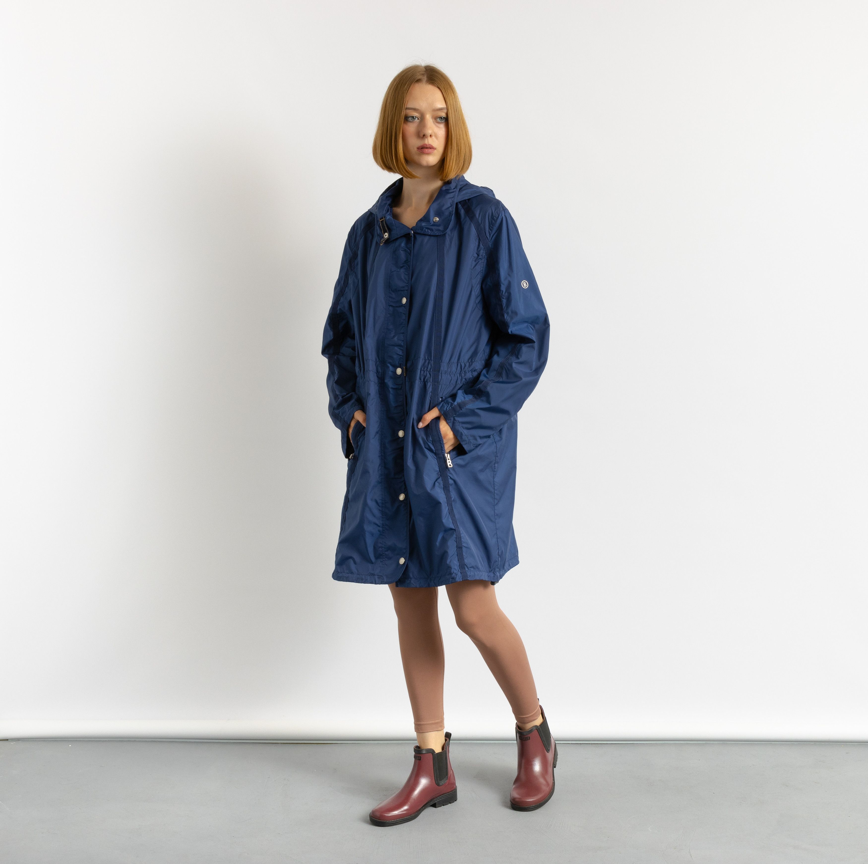Bogner Woman Preowned BOGNER Blue RainCoat 8706 Size XL / US 12-14 / IT 48-50 - 1 Thumbnail