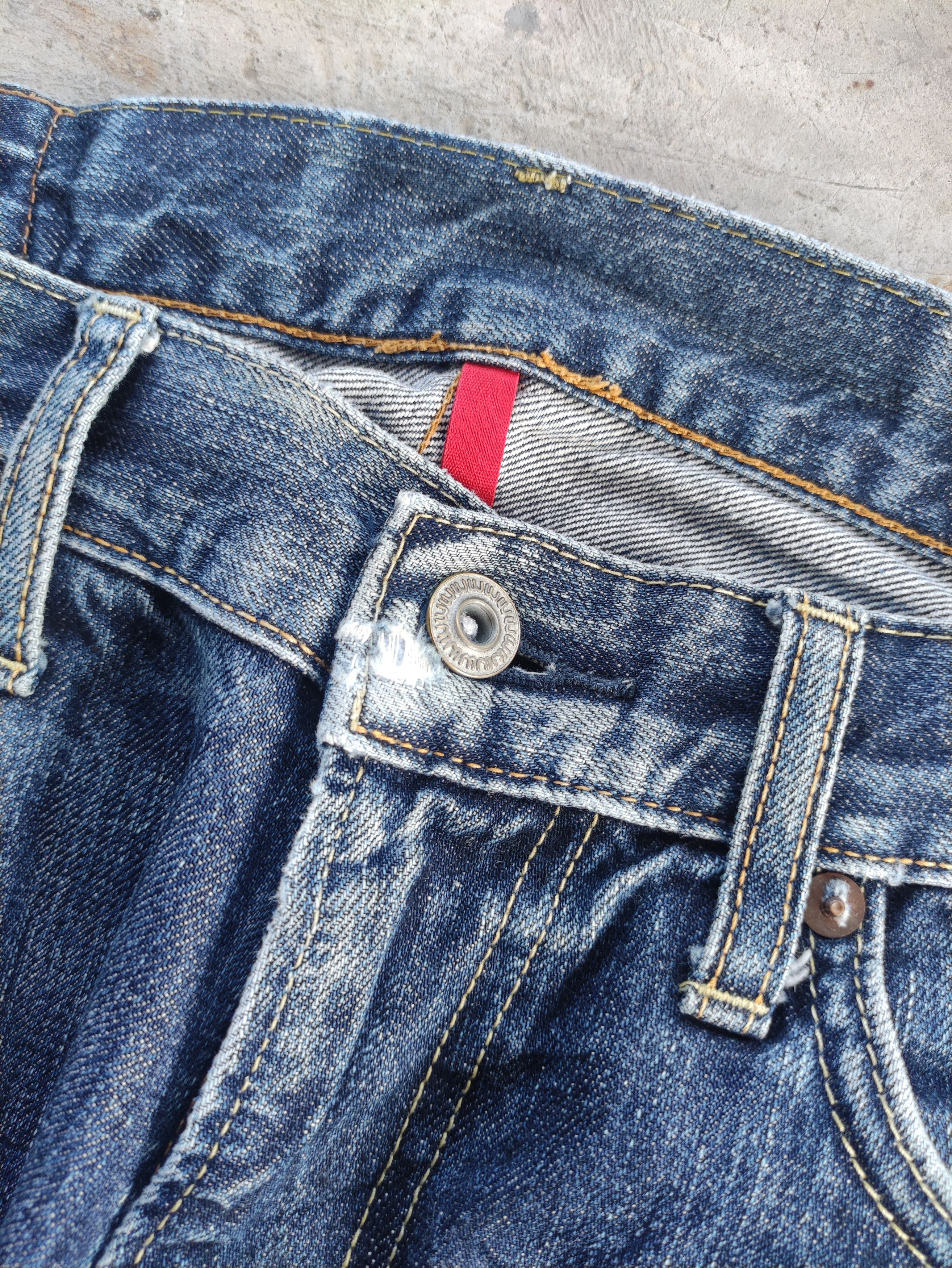 Japanese Brand Vintage japanese Jean Distressed Faded Denim Pants Size US 33 - 6 Thumbnail