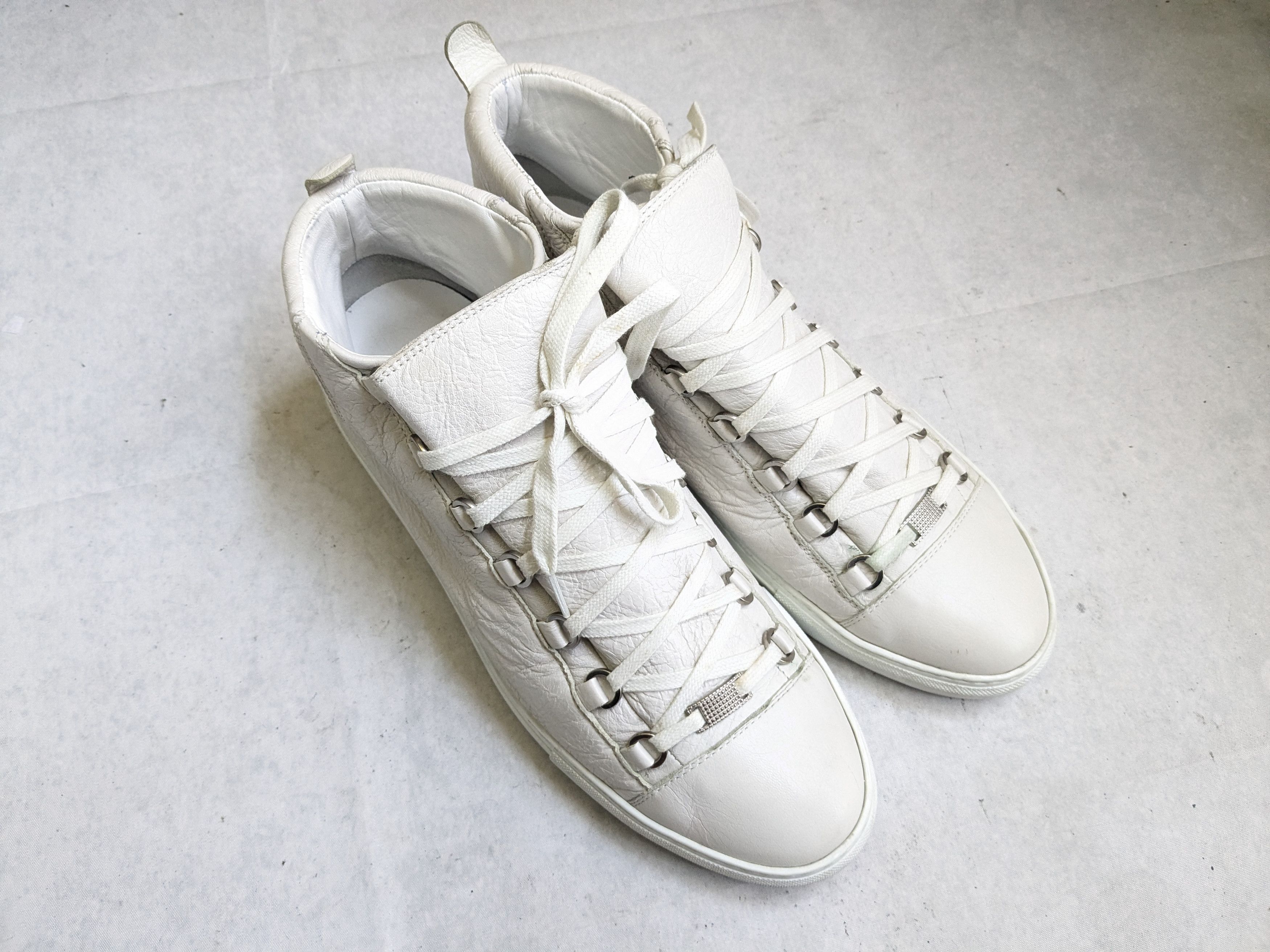 Balenciaga Balenciaga Arena Sneakers White High Tops Leather Size US 13 / EU 46 - 2 Thumbnail
