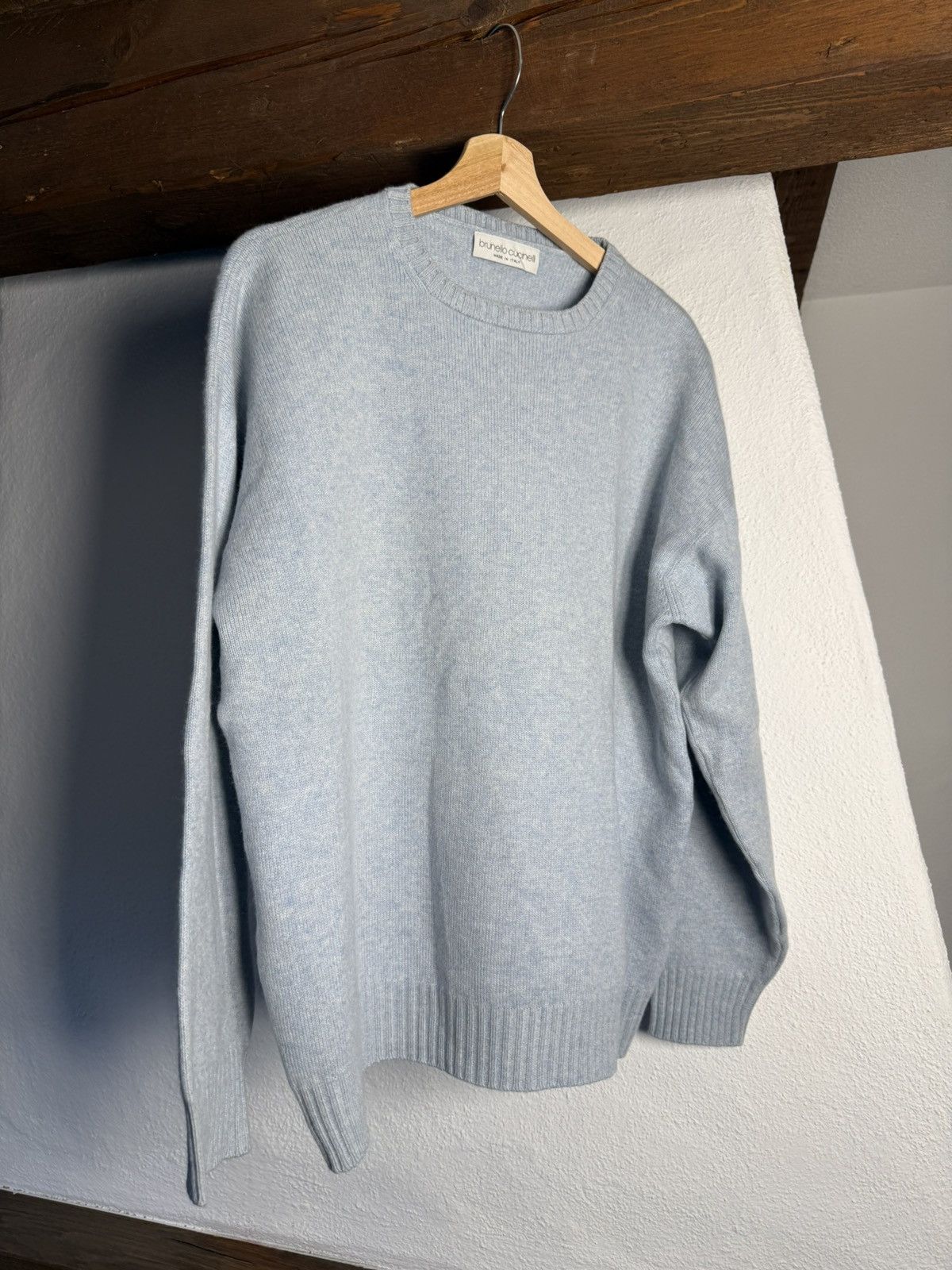 Brunello Cucinelli Brunello Cucinelli Baby Blue Cashmere Blend Sweater Size 54 Size US XL / EU 56 / 4 - 1 Thumbnail