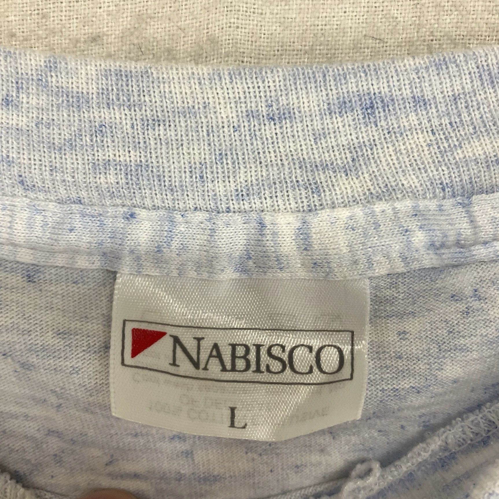 Doublet VINTAGE Ice Breakers Gum Shirt Made In USA Single Stitch Double Sided L | Nabisco T-Shirt | Men’s Cotton 1990s Blue Short Sleeve Crew Neck Adult L Size US L / EU 52-54 / 3 - 6 Thumbnail