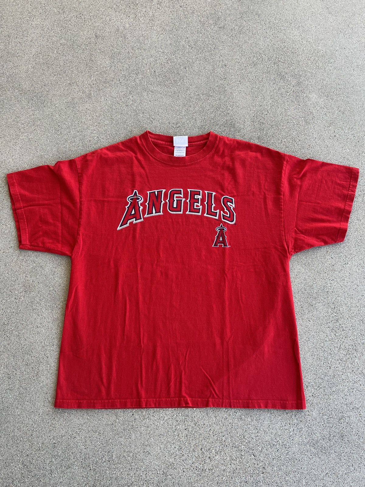 Lee 07' Lee Sports Red Anaheim Angels Logo Baseball T-Shirt | Grailed