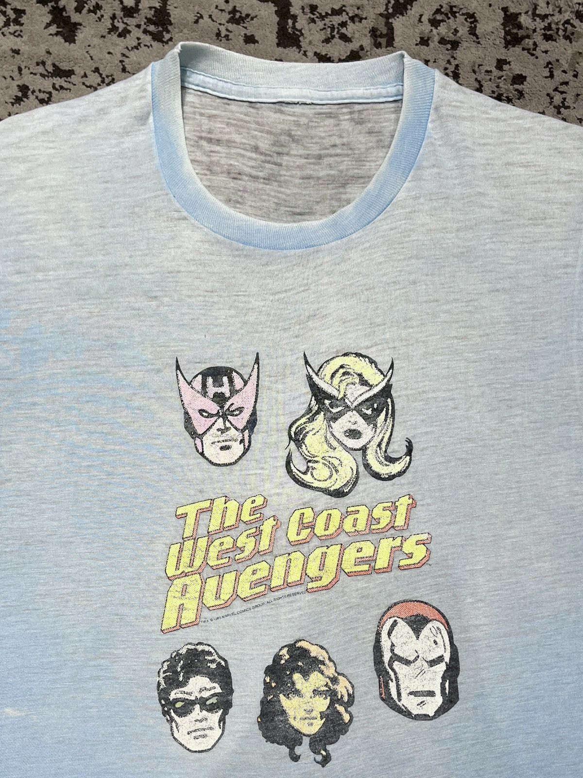 Marvel Comics × Vintage Vintage 80’s Paper Thin Marvel “The West Coast Avengers” Size US L / EU 52-54 / 3 - 1 Thumbnail
