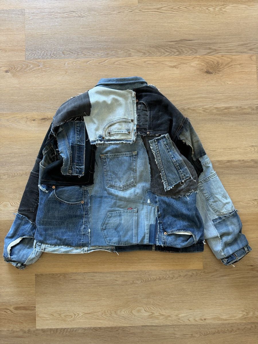 Levi's Vintage Clothing Levi Denim Patchwork Jacket Size US XL / EU 56 / 4 - 4 Thumbnail