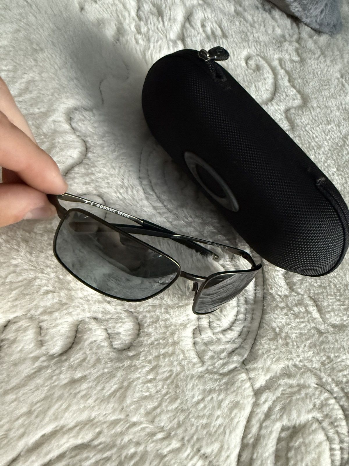 Oakley × Other Oakley Titanium Square Wire Sunglasses Size 32 - 1 Thumbnail