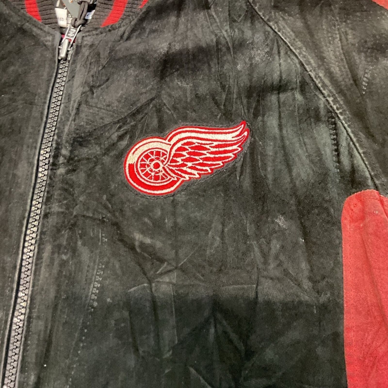 NHL Vintage 90’s NHL Red Wings Leather Jacket Size US XL / EU 56 / 4 - 10 Thumbnail