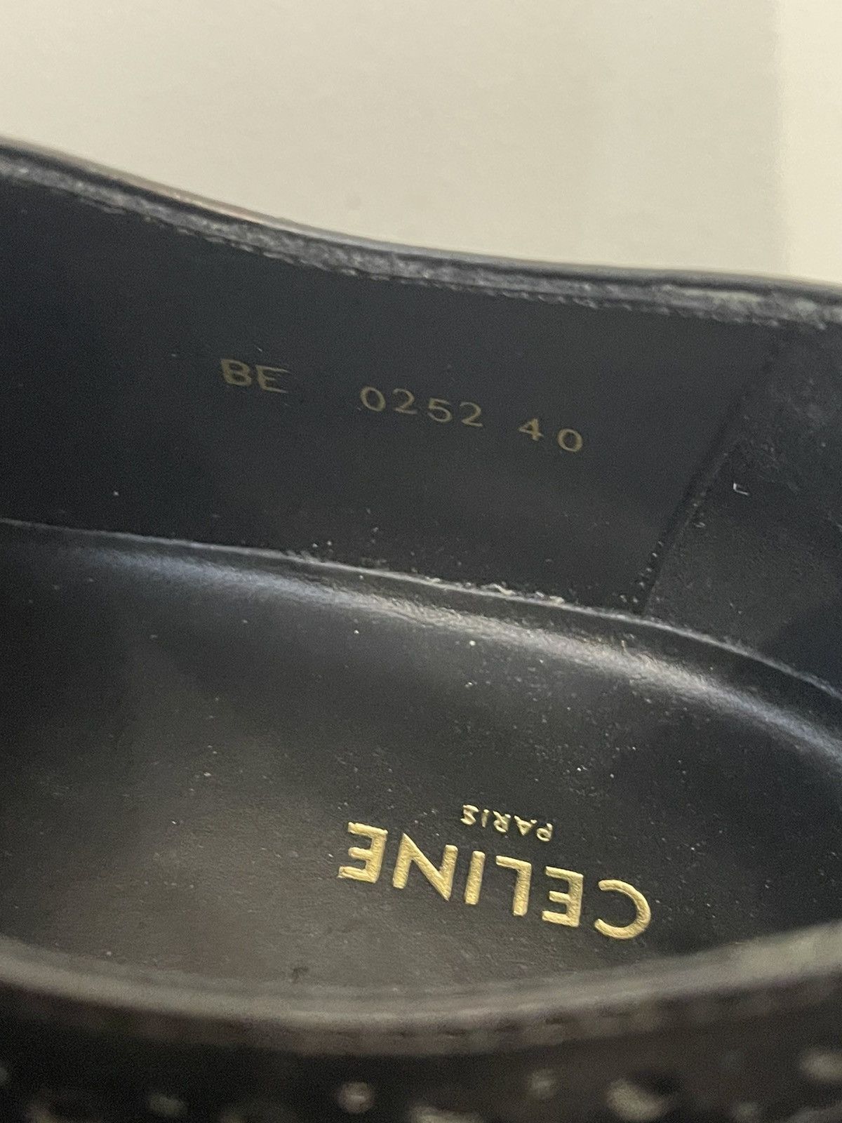 Celine Derby In Black Polished Bull Leather Size US 10 / IT 40 - 8 Thumbnail