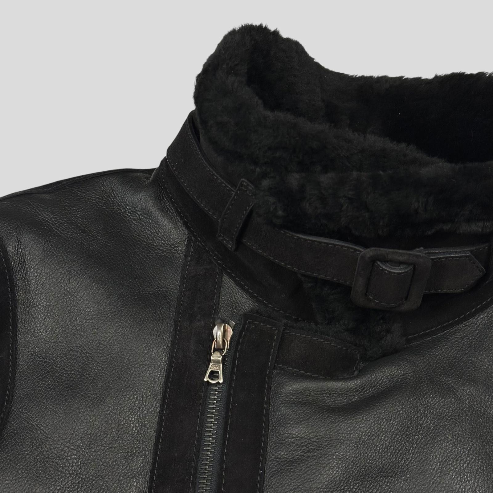 Neil Barrett Neil Barrett Leather Lamb Shearling Asymetric Biker Jacket S Size US S / EU 44-46 / 1 - 7 Thumbnail
