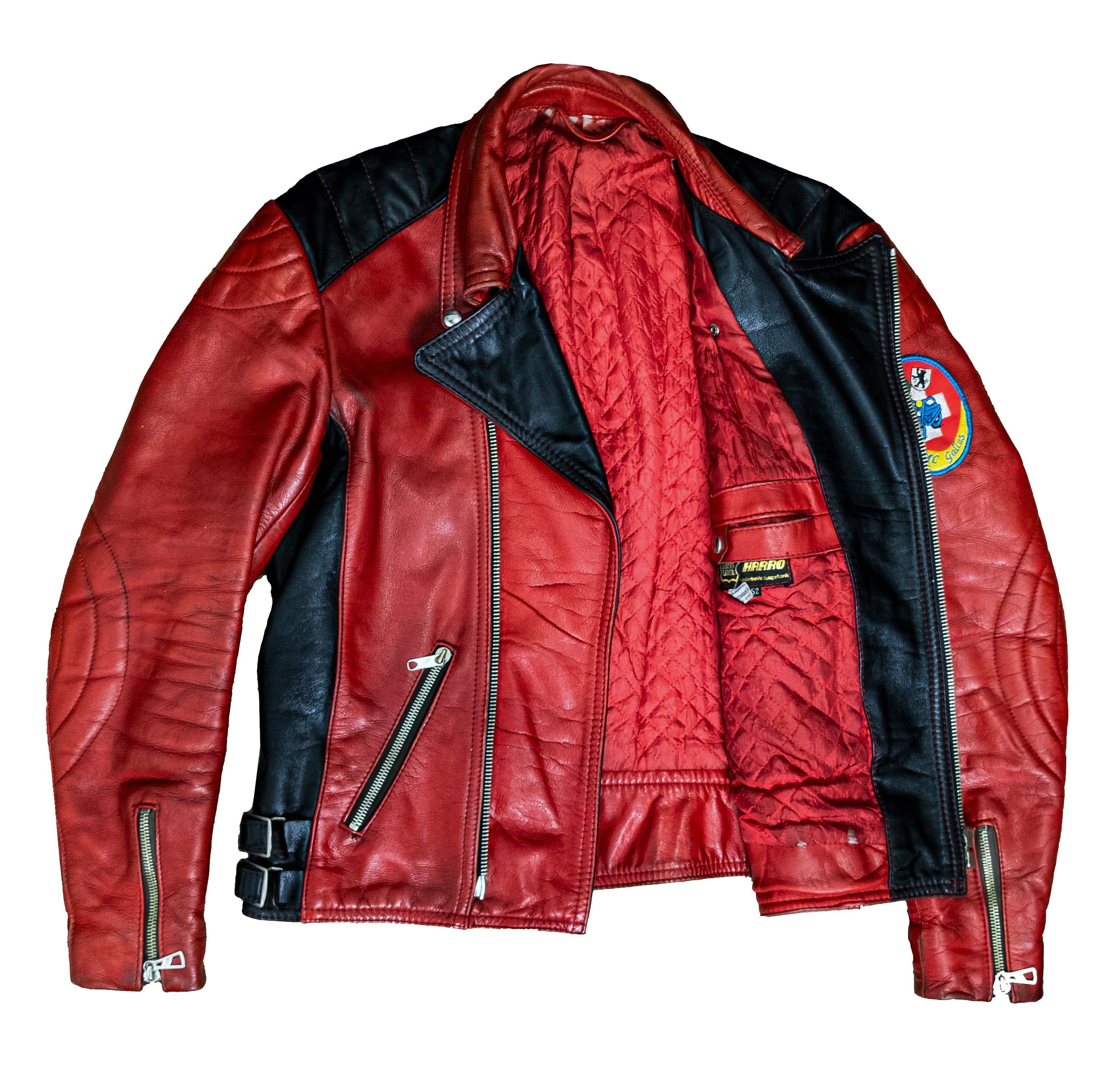 Vintage 1970s HARRO rare vintage two-tone leather biker jacket Size US L / EU 52-54 / 3 - 3 Thumbnail