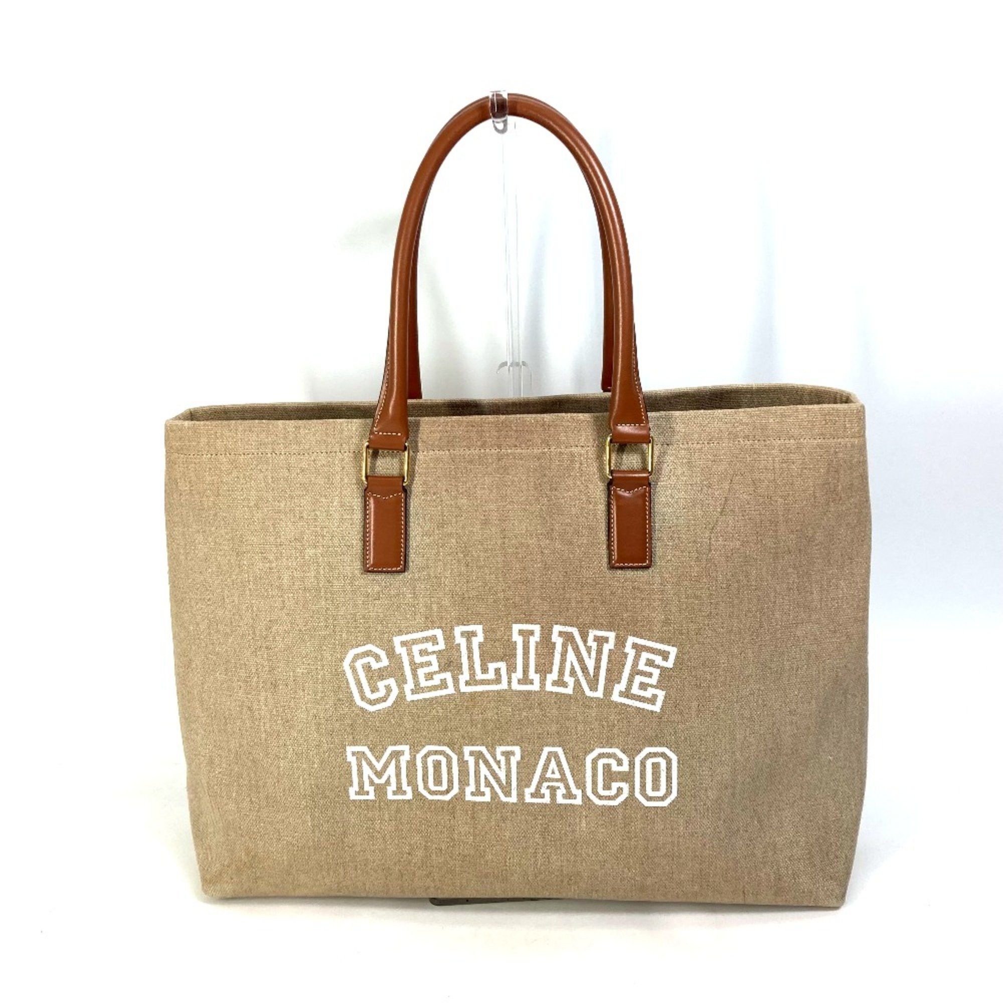 Celine CELINE 19006 Shoulder Logo Tote Bag Shoulder Bag Brown Size ONE SIZE - 1 Thumbnail