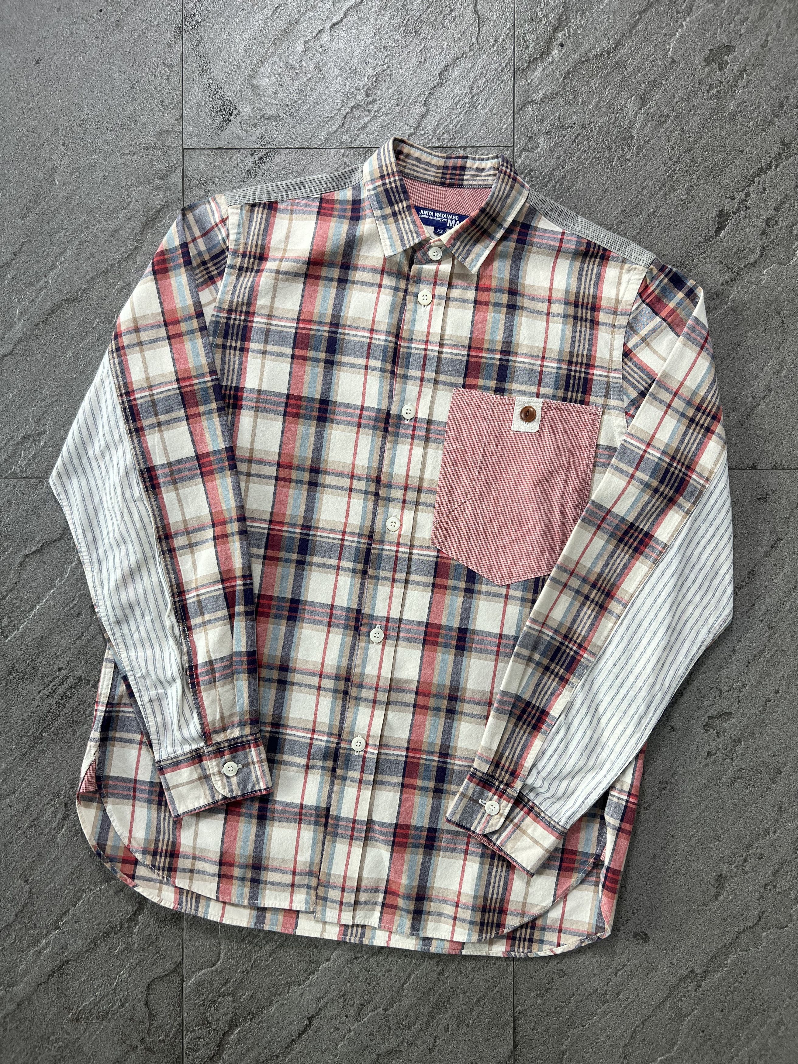 Junya Watanabe Comme des Garçons MAN patchwork flannel shirt