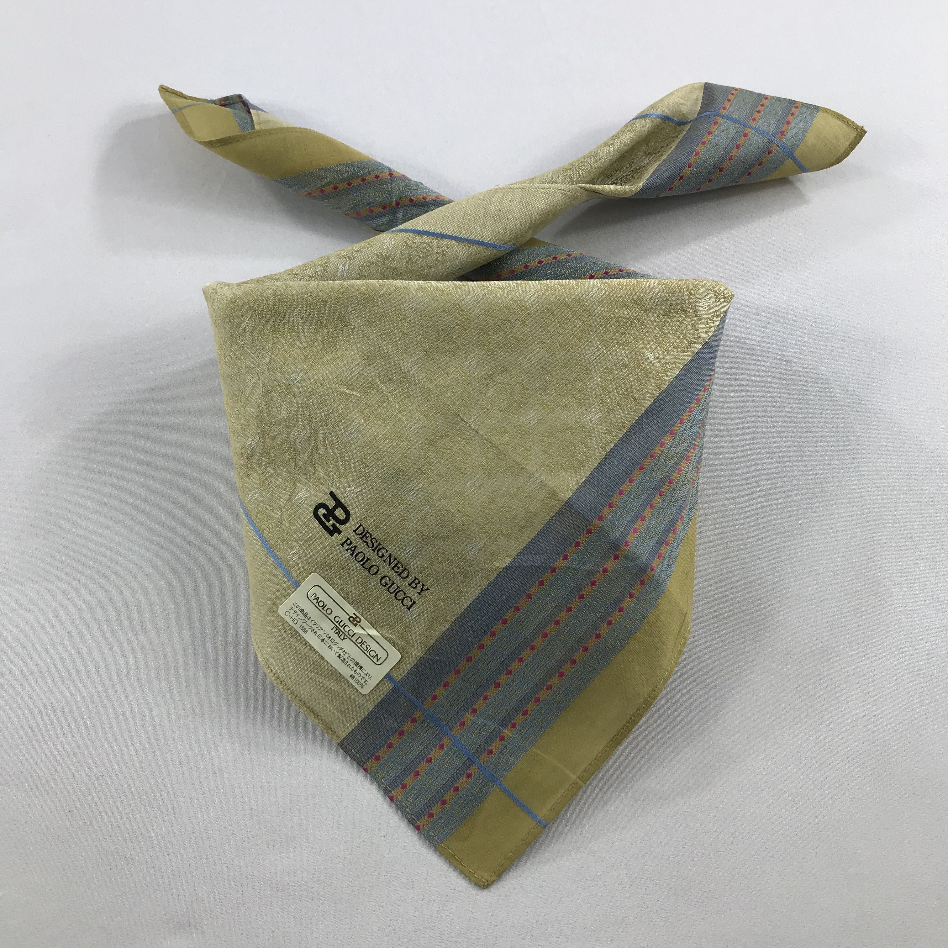 Paolo Gucci × Vintage Paolo Gucci Bandana / Handkerchief / Neckerchief -S2704 Size ONE SIZE - 3 Thumbnail