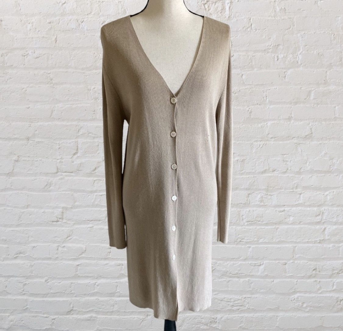 I.N.C INC INTERNATIONAL CONCEPTS BUTTON UP CARDIGAN SWEATER DRESS Size S / US 4 / IT 40 - 1 Thumbnail