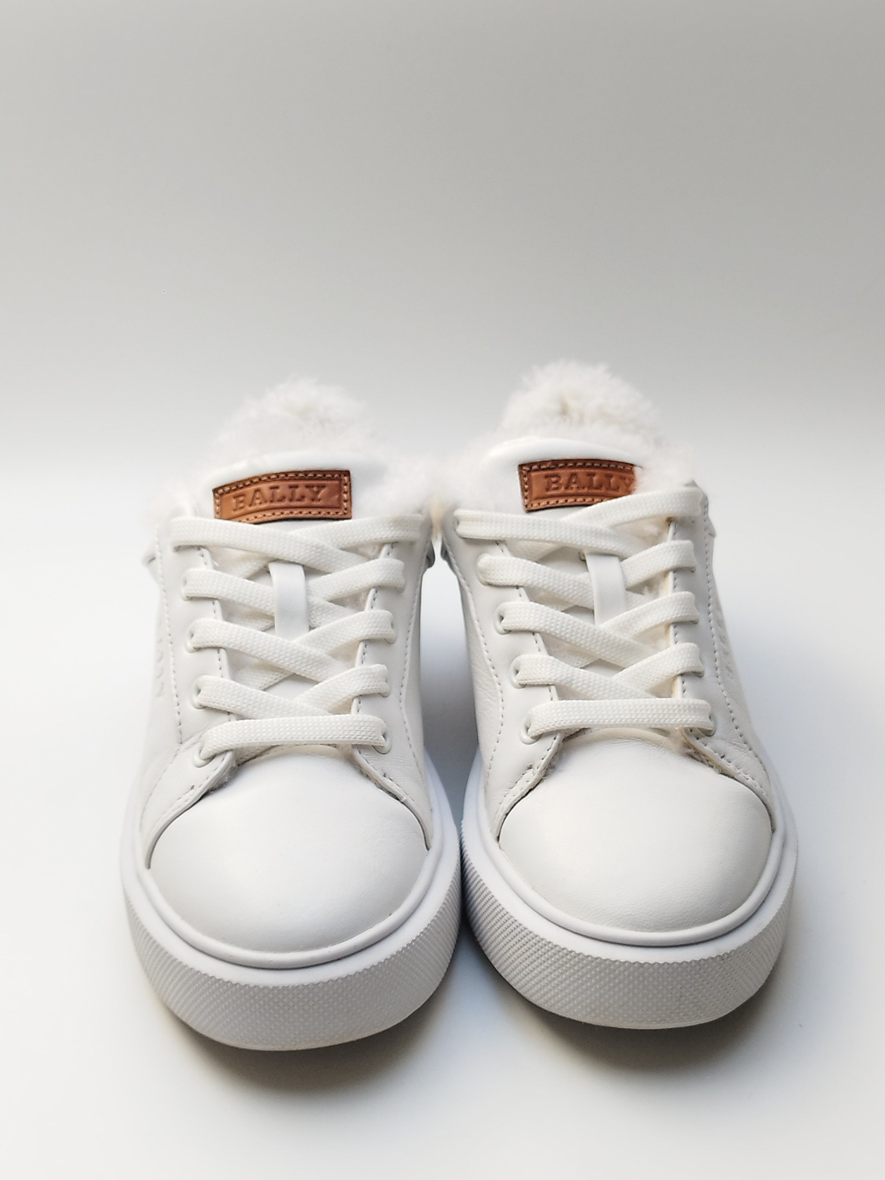 Bally Bally leather Trainers faux fur white beige Size US 6 / IT 36 - 4 Thumbnail