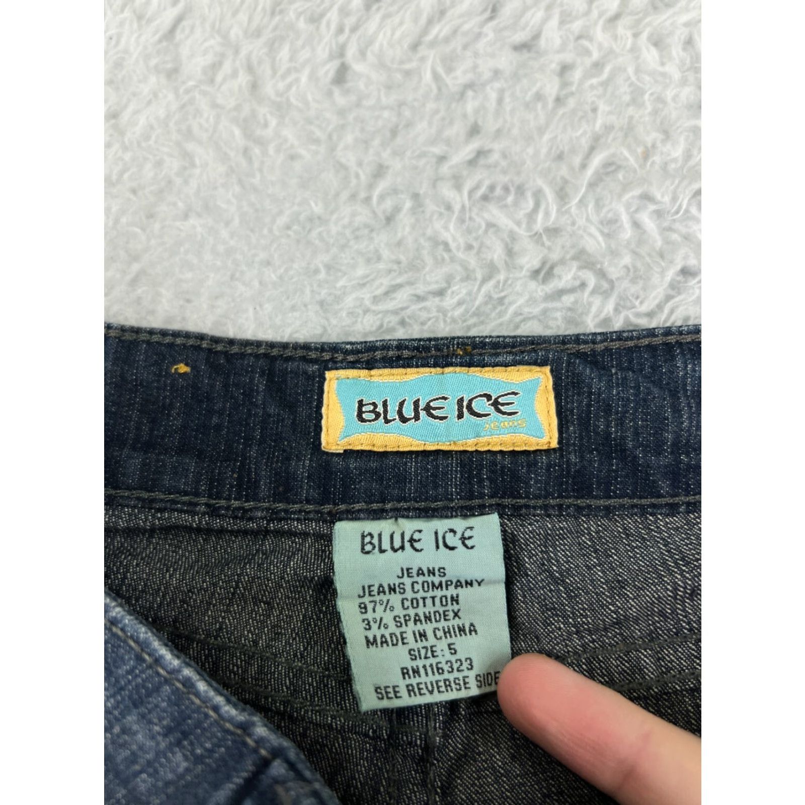 Vintage Blue Ice Jeans Women Bootcut Cotton Blend Denim 5 Regular Blue 28x31 5-Pocket Embroidered Logo Vintage? No Ladies Jeans 90s? Size 27" / US 4 / IT 40 - 4 Thumbnail