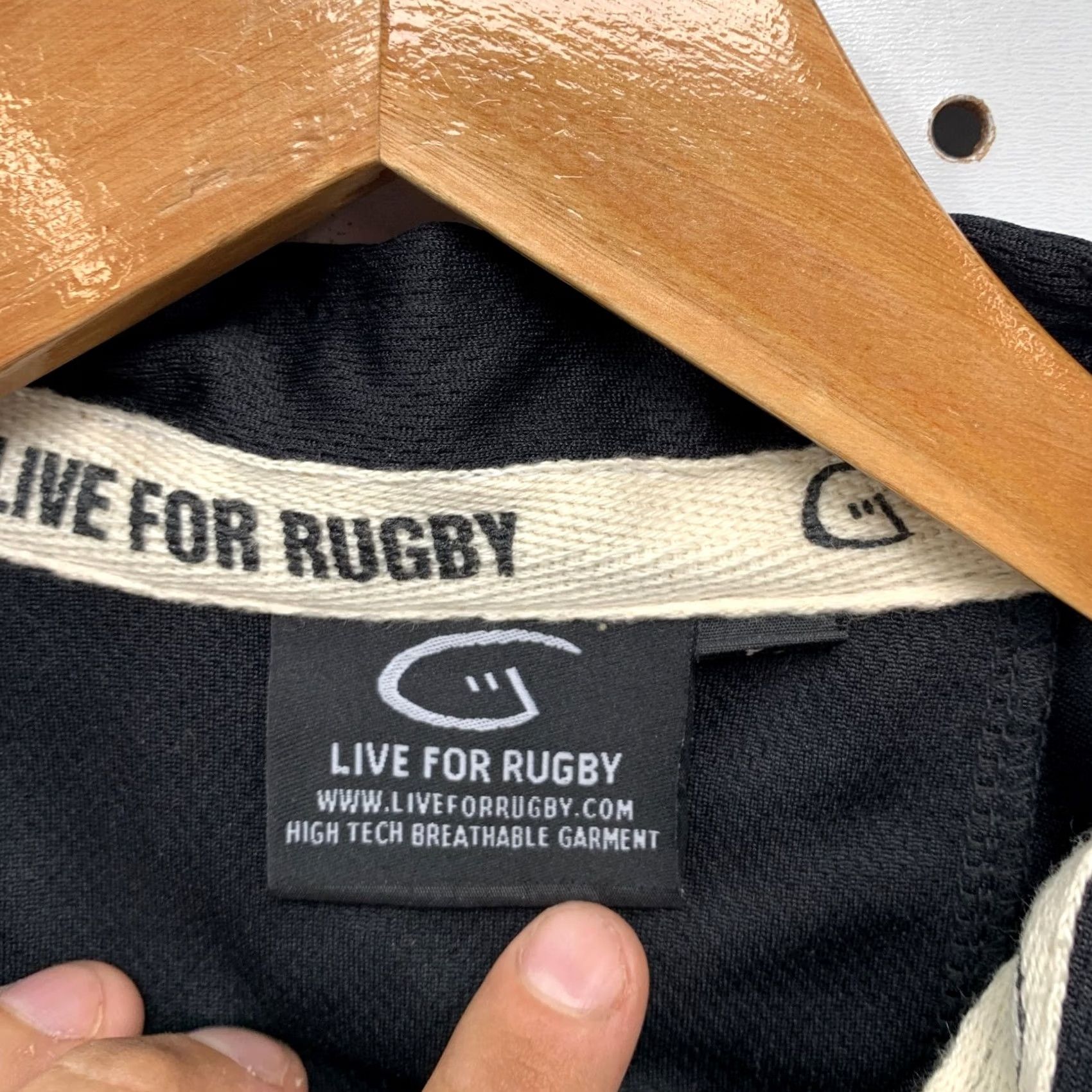 Vintage VINTAGE Live For Rugby Polo Shirt Men L Black 6 Nation Embroidered Short Sleeve Size US L / EU 52-54 / 3 - 3 Thumbnail