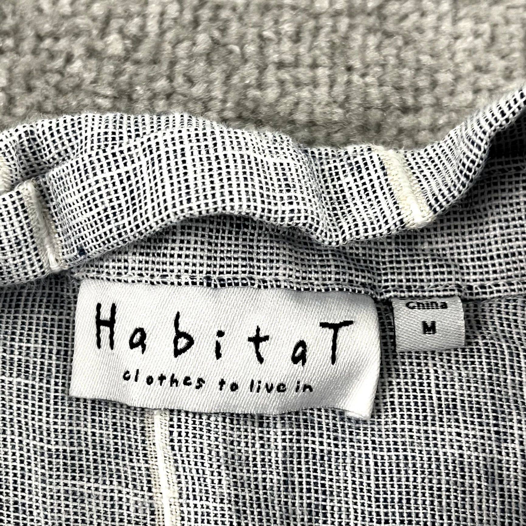 Habitat VINTAGE Habitat Clothes To Live Shirt Womens Medium Blue Gray Linen Blouse Minimalist Size M / US 6-8 / IT 42-44 - 3 Thumbnail