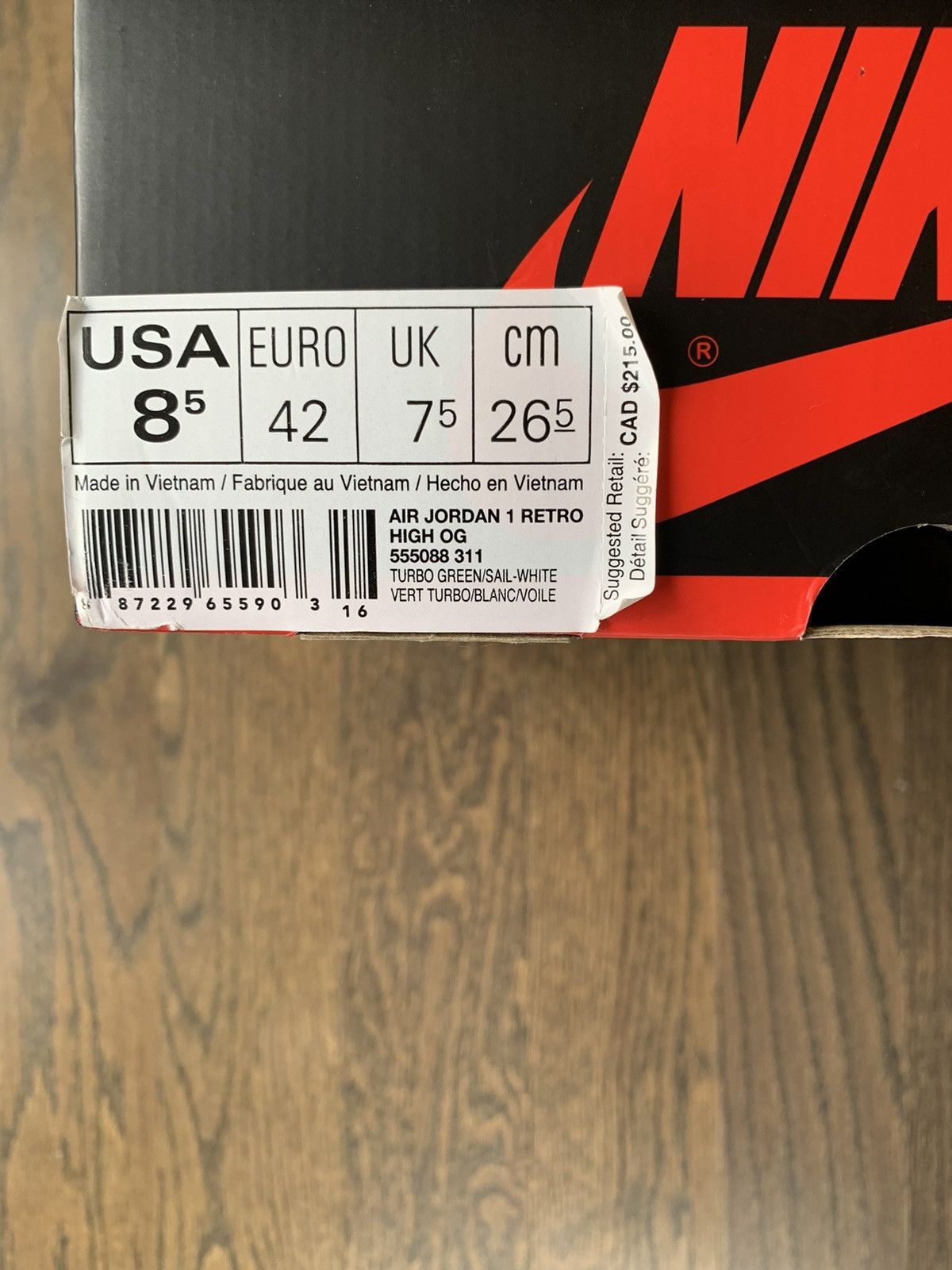 Jordan Brand AIR JORDAN 1 HIGH OG 'TURBO GREEN' Size US 8.5 / EU 41-42 - 22 Thumbnail