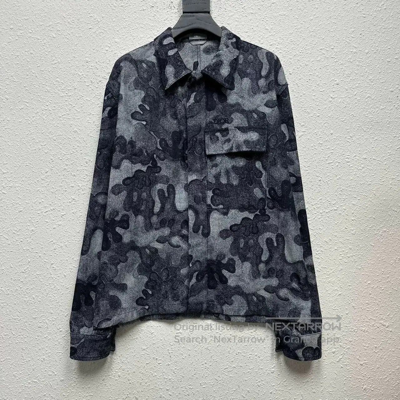 dior peter doig embroidered camouflage jacket.