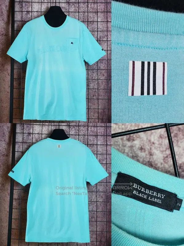 Burberry Burberry Summer Blue Cotton Short Sleeve T. Size US M / EU 48-50 / 2 - 1 Thumbnail